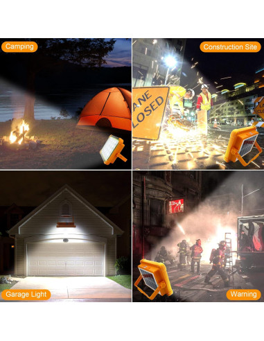 Luz Solar Portátil CREATESTAR 100W 12000mAh LED 4 Modos