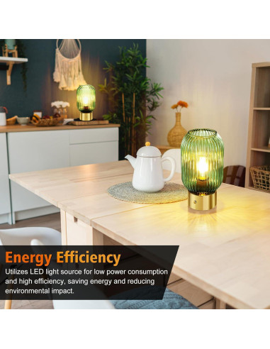 Lámpara de Mesa Recargable LEDIKON Vintage Dimmable 3 Niveles