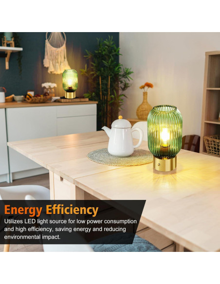 Lámpara de Mesa Recargable LEDIKON Vintage Dimmable 3 Niveles