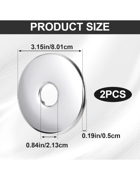 Paquete de 2 Flanges de Brazo de Ducha Isslly 8 cm Acero Inoxidable