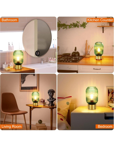 Lámpara de Mesa Recargable LEDIKON Vintage Dimmable 3 Niveles