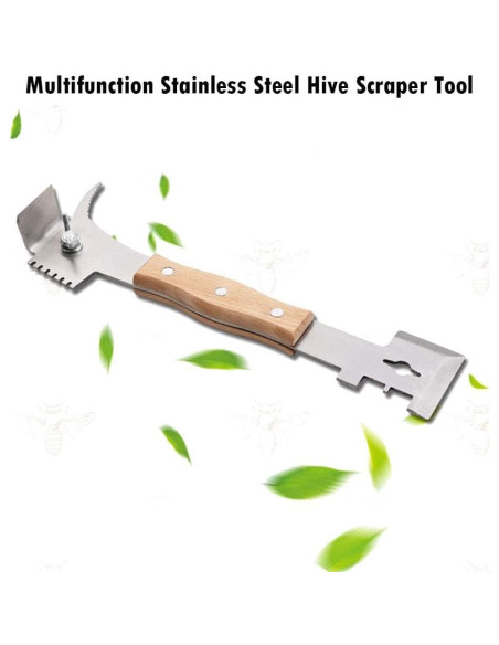 AukBeeFun Herramienta de Colmena 7 en 1 Acero Inoxidable
