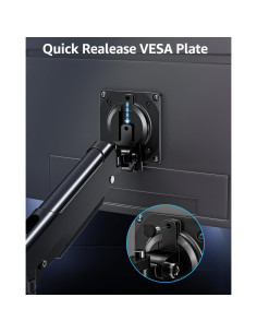 Soporte Doble para Monitor ErgoFocus 13-32" Negro VESA 2