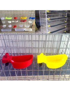 12 Tazas Bebederos Automáticos para Aves MODUODUO Rojo 2