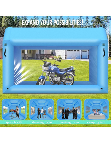 Cabina de Pintura Inflable LVAOSTT 3x2.5x2.5m con Soplador 550W