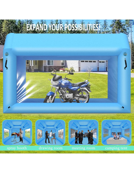 Cabina de Pintura Inflable LVAOSTT 3x2.5x2.5m con Soplador 550W