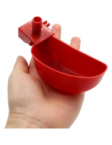 12 Tazas Bebederos Automáticos para Aves MODUODUO Rojo