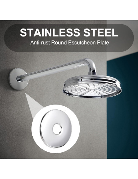 Paquete de 2 Flanges de Brazo de Ducha Isslly 8 cm Acero Inoxidable