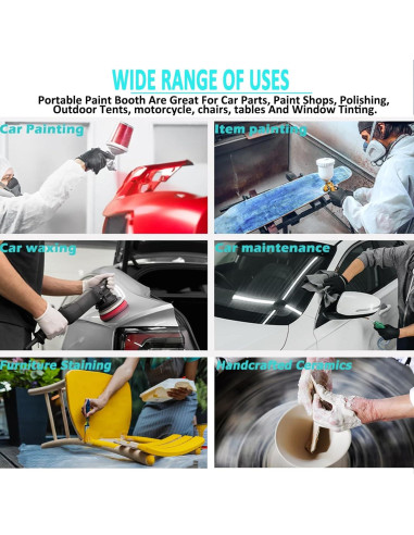 Cabina de Pintura Inflable LVAOSTT 3x2.5x2.5m con Soplador 550W