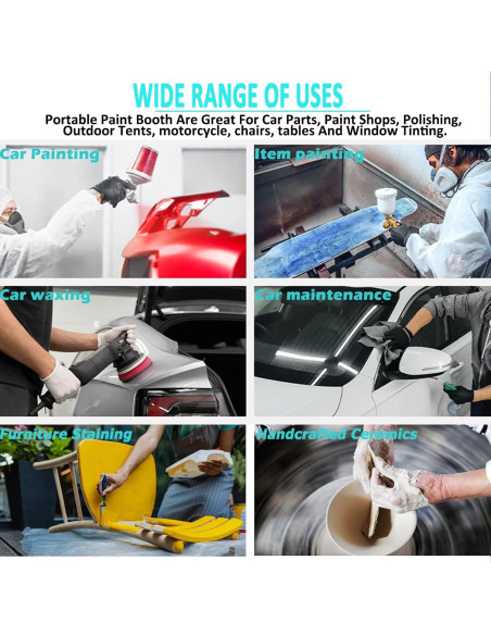 Cabina de Pintura Inflable LVAOSTT 3x2.5x2.5m con Soplador 550W