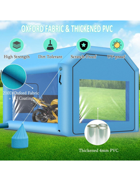 Cabina de Pintura Inflable LVAOSTT 3x2.5x2.5m con Soplador 550W