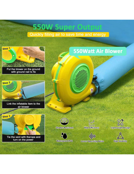 Cabina de Pintura Inflable LVAOSTT 3x2.5x2.5m con Soplador 550W