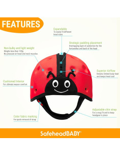 Casco SeguroBEBÉ Azul para Bebés - Protección Ligera 0-2 Años 2