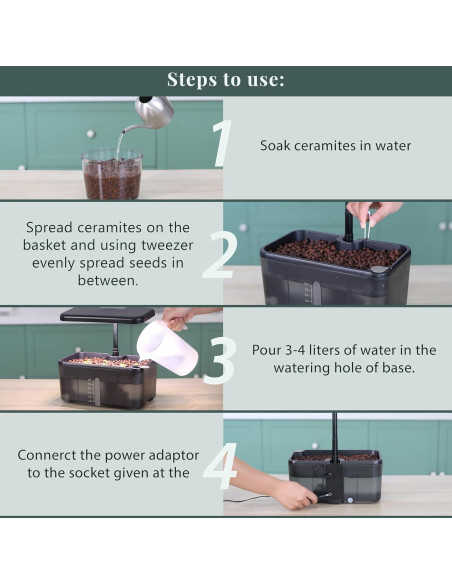 Kit Hidropónico Dewilde con Luz LED y Nutrientes 1,84 kg