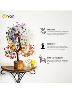 Árbol Bonsai de Cristal 7 Chakras PYOR 25 cm Decoración 2