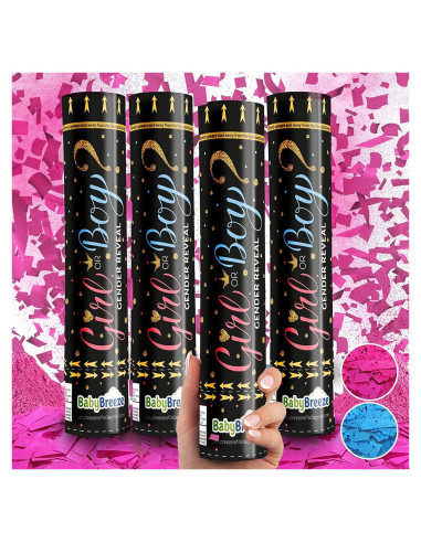 Cañón de Confeti Biodegradable BabyBreeze 4 Rosas 15 pies