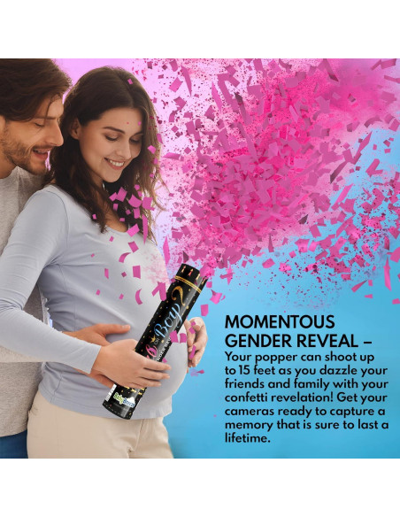 Cañón de Confeti Biodegradable BabyBreeze 4 Rosas 15 pies