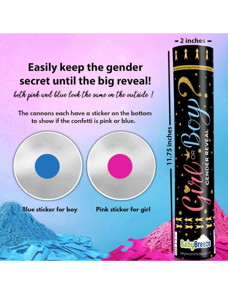 Cañón de Confeti Biodegradable BabyBreeze 4 Rosas 15 pies