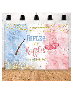 Fondo de Revelación Azul Rosa MEHOFOND 210x150cm Fiesta