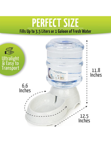 Dispensador de Agua ZONETECH 3.7L para Gatos y Perros