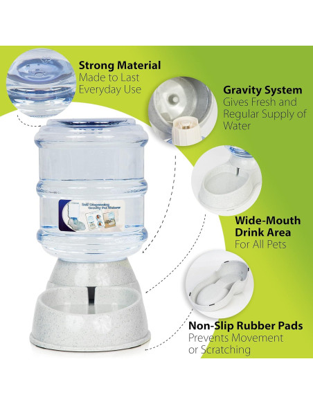 Dispensador de Agua ZONETECH 3.7L para Gatos y Perros Dispensador de Agua ZONETECH 3.7L para Gatos y Perros