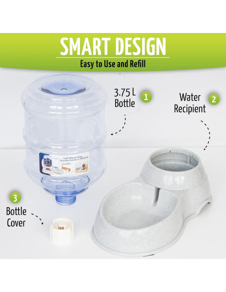 Dispensador de Agua ZONETECH 3.7L para Gatos y Perros Dispensador de Agua ZONETECH 3.7L para Gatos y Perros