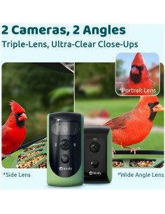 Comedero Inteligente Birdfy 2 con 3 Lentes y AI para Aves 2