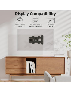 Soporte de Pared Articulado WALI para TV 13-32" Negro 2