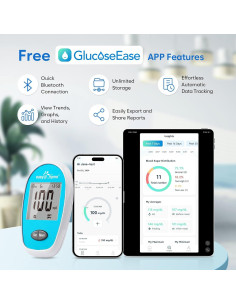 Kit Monitor Glucosa Easy@Home - 100 Tiras y Lancetas 2