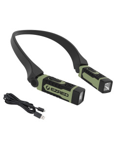 Luz de Cuello Recargable EZRED ANYWEAR 300 Lúmenes Verde