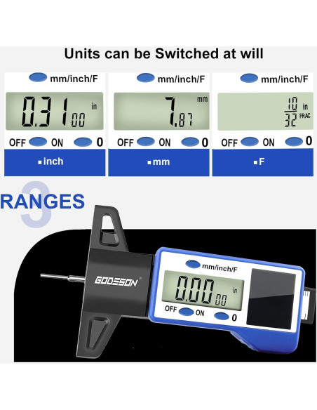 Medidor de Profundidad de Banda de Rodadura GODESON Solar