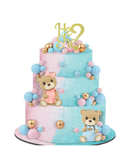 Conjunto 19 Piezas Adornos Pastel Revelación Gerrii