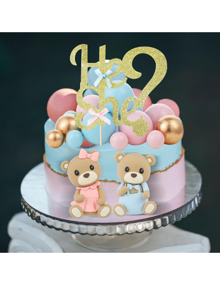 Conjunto 19 Piezas Adornos Pastel Revelación Gerrii