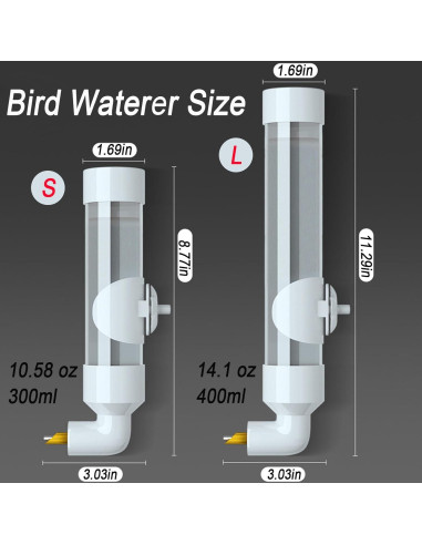 Dispensador de Agua Niwaes para Aves 300ml Automático