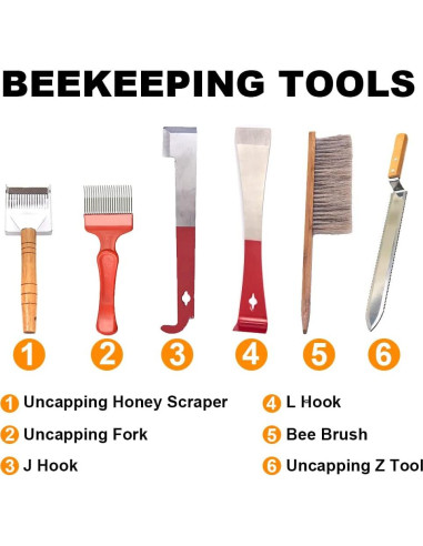 Kit de Apicultura Honey Lake 16 Piezas Herramientas Esenciales