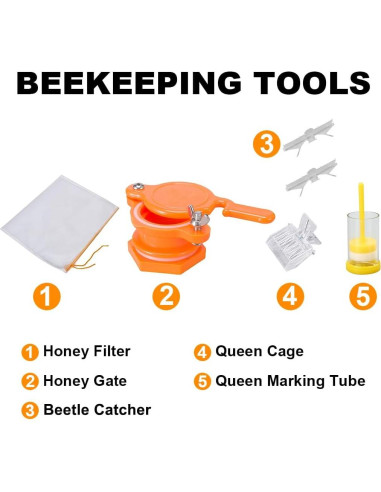 Kit de Apicultura Honey Lake 16 Piezas Herramientas Esenciales