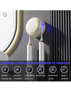 Soporte para Cepillos de Dientes Wekity Blanco con Secado Rápido 2