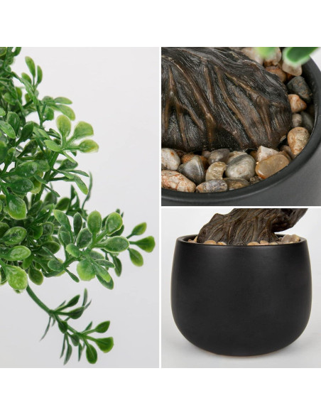 Árbol Bonsái Artificial Briful Junípero 25.4cm Verde