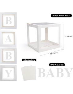 Cajas para Bebé Transparentes Voircoloria 4 Piezas Decorativas 2