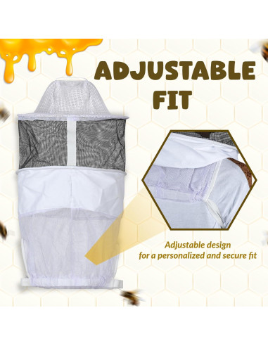 Velo de Apicultura BE Noble Ventilado 3 Capas Blanco