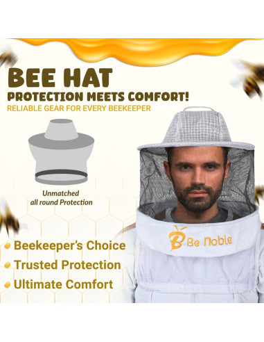Velo de Apicultura BE Noble Ventilado 3 Capas Blanco