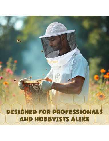 Velo de Apicultura BE Noble Ventilado 3 Capas Blanco