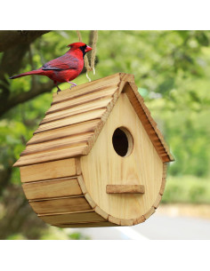 Casa de Pájaros STARSWR de Madera Colgante 17.5x15cm 2