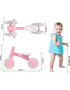 Bicicleta de Equilibrio SEREED UD30 Rosa para Bebés 1-2 Años 2