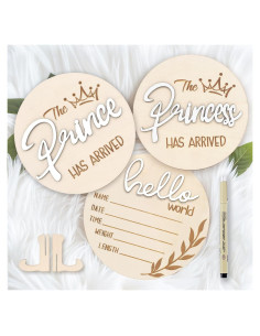 Cartel de Anuncio de Bebé AINBIN 15.24 cm con Soporte y Bolígrafo