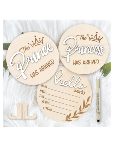 Cartel de Anuncio de Bebé AINBIN 15.24 cm con Soporte y Bolígrafo