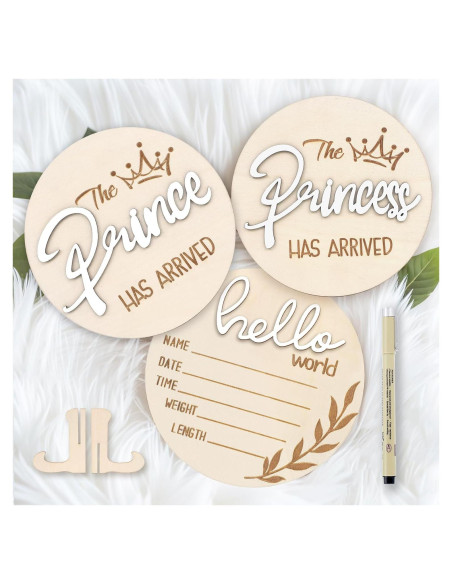 Cartel de Anuncio de Bebé AINBIN 15.24 cm con Soporte y Bolígrafo