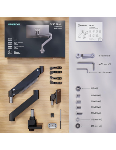 Soporte de Monitor ONKRON G130-B para 17-57" Negro