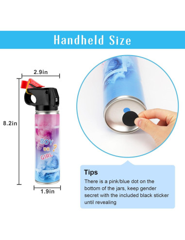 Extintor de Revelación de Género QIYVLOS 2 Paquetes Azul