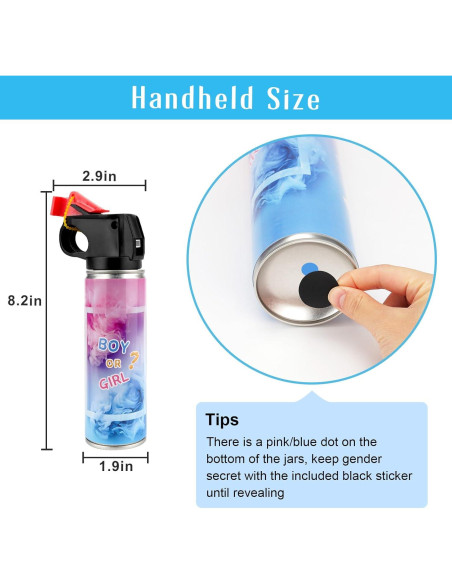 Extintor de Revelación de Género QIYVLOS 2 Paquetes Azul